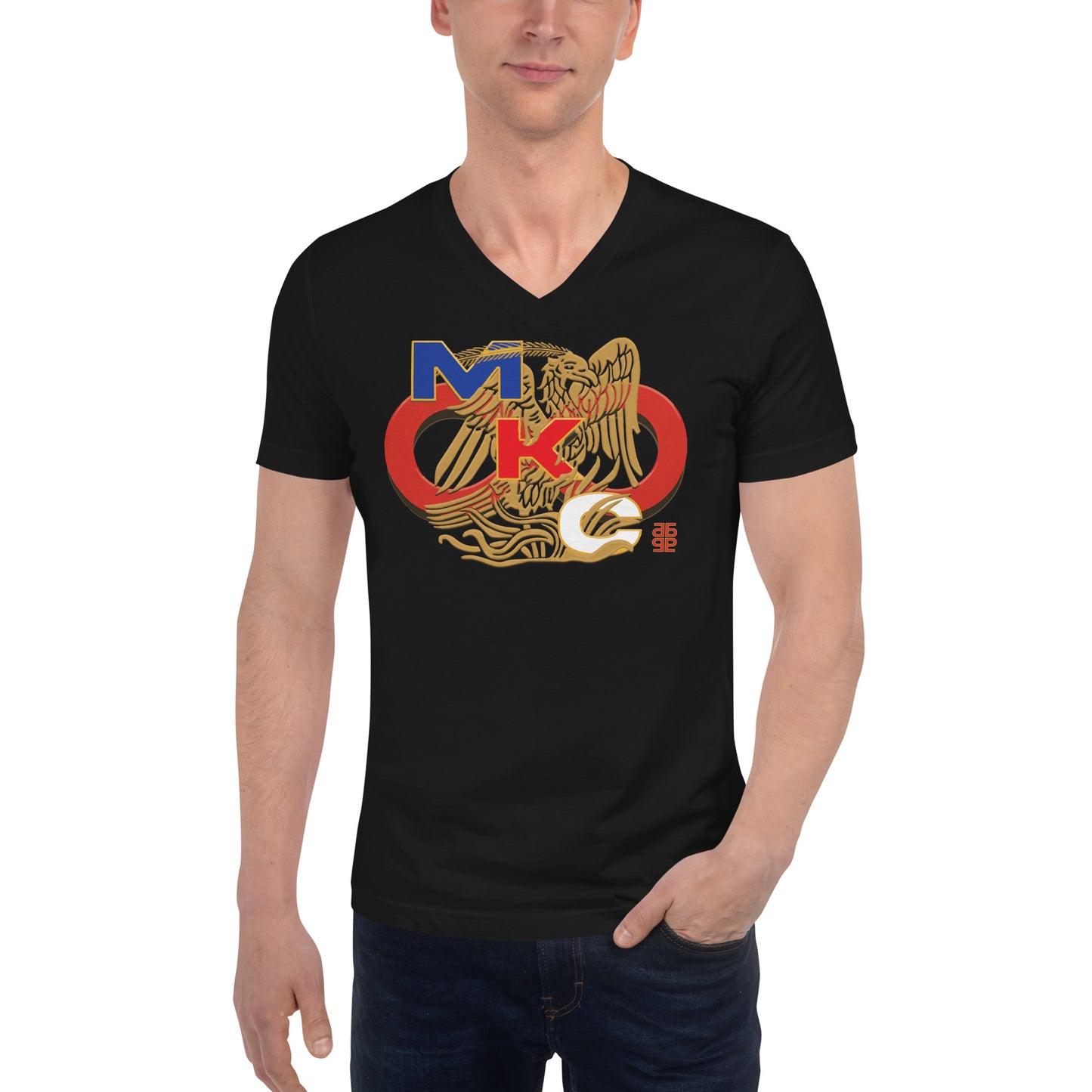 Matt's World - Bullion MKC Infinite Phoenix (Black) Unisex V-Neck T-Shirt