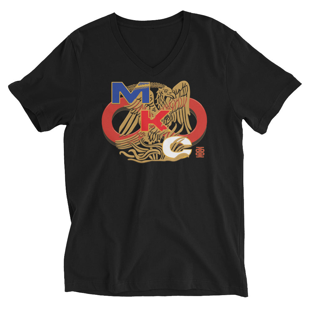 Matt's World - Bullion MKC Infinite Phoenix (Black) Unisex V-Neck T-Shirt