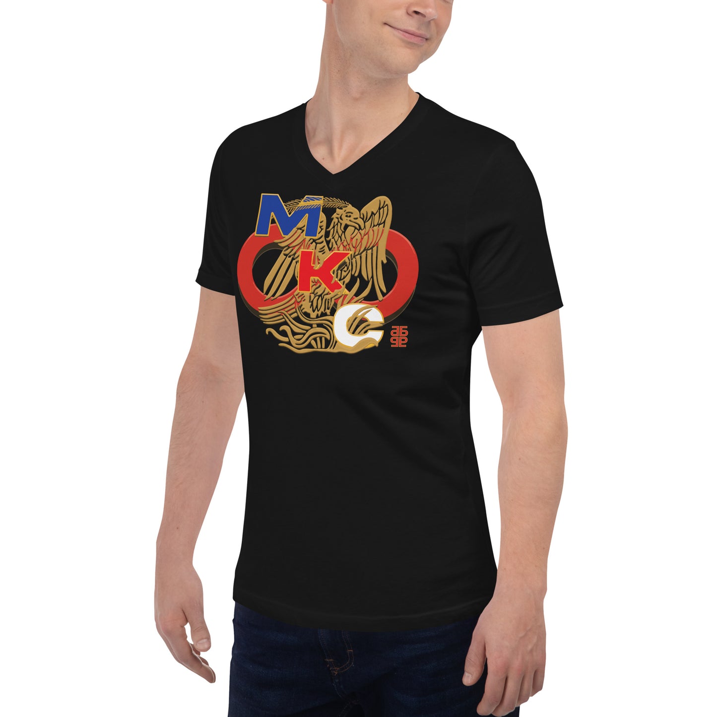 Matt's World - Bullion MKC Infinite Phoenix (Black) Unisex V-Neck T-Shirt