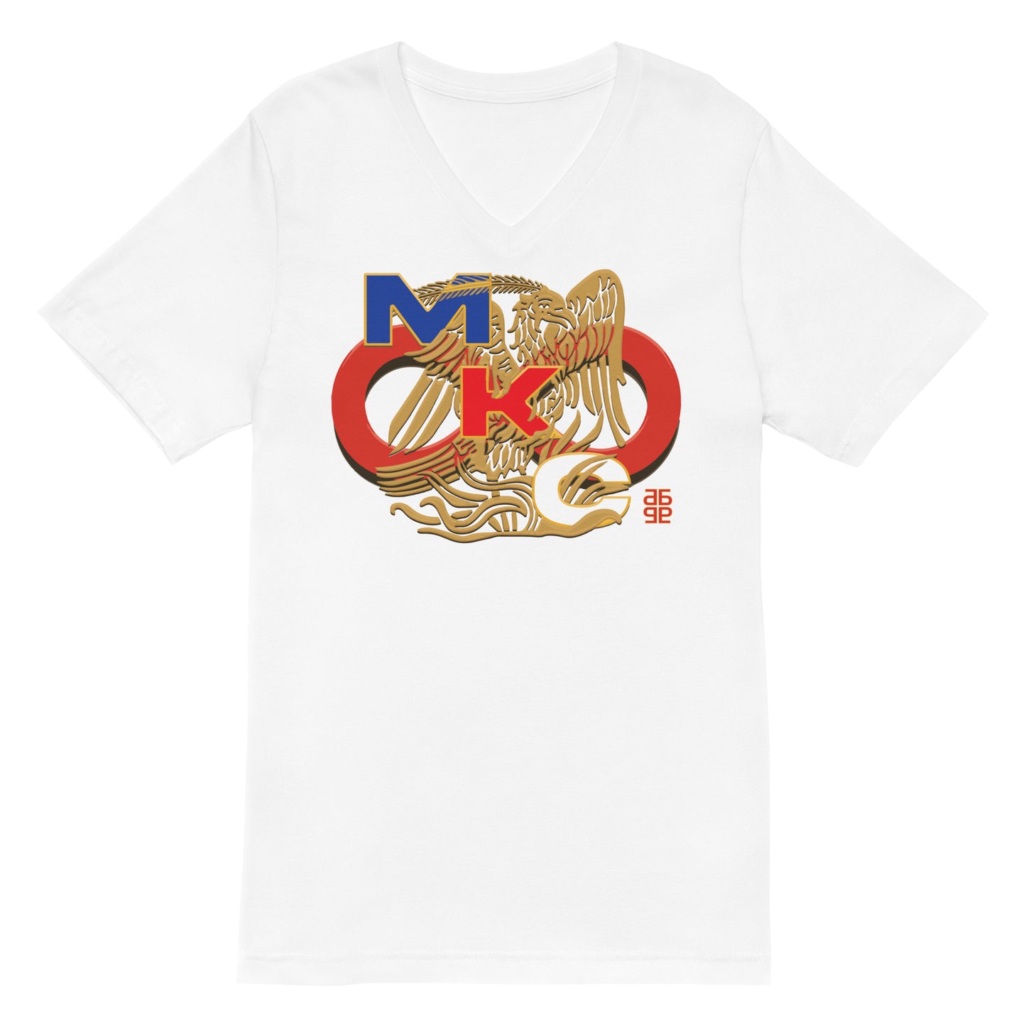 Matt's World - Bullion MKC Infinite Phoenix (White) Unisex V-Neck T-Shirt